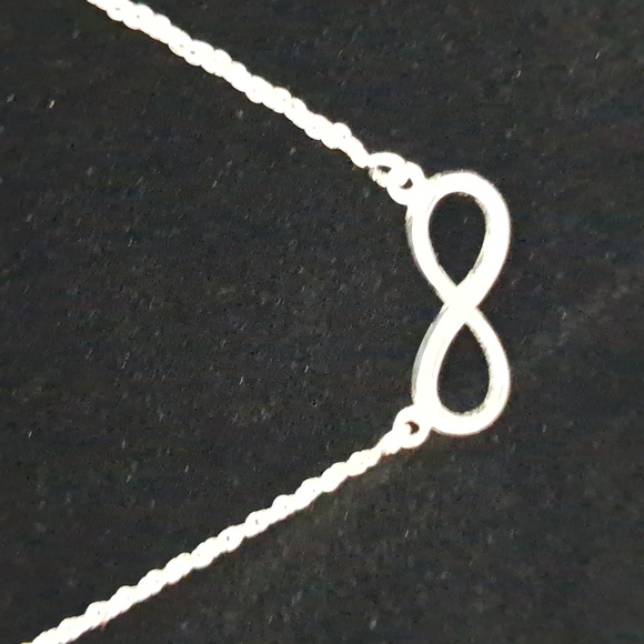 Infinity Sign Sterling Silver Necklace - Picture 2 of 5